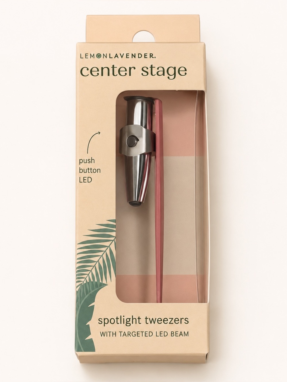 Lemon Lavender Center Stage LED Spotlight Tweezers Pink – Precision Grooming